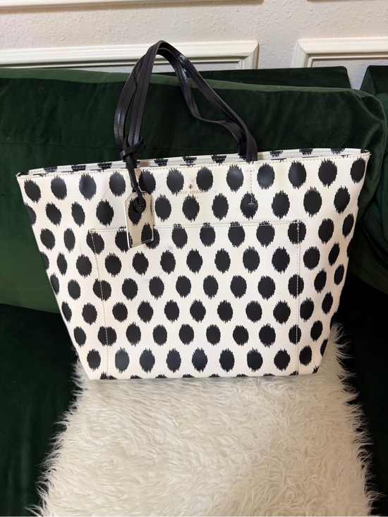 kate spade Handbags - kate spade Black and White Polka Dot Tote